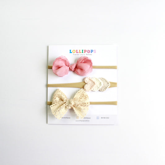 Set de Encaje, Velo & Corazones