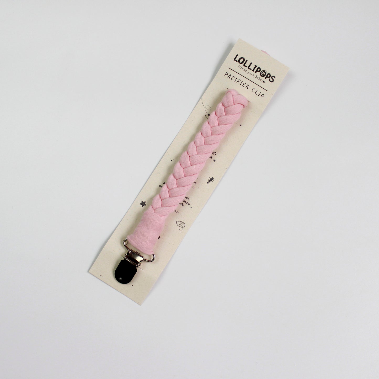 Clip para Chupo Trenzado Rosa