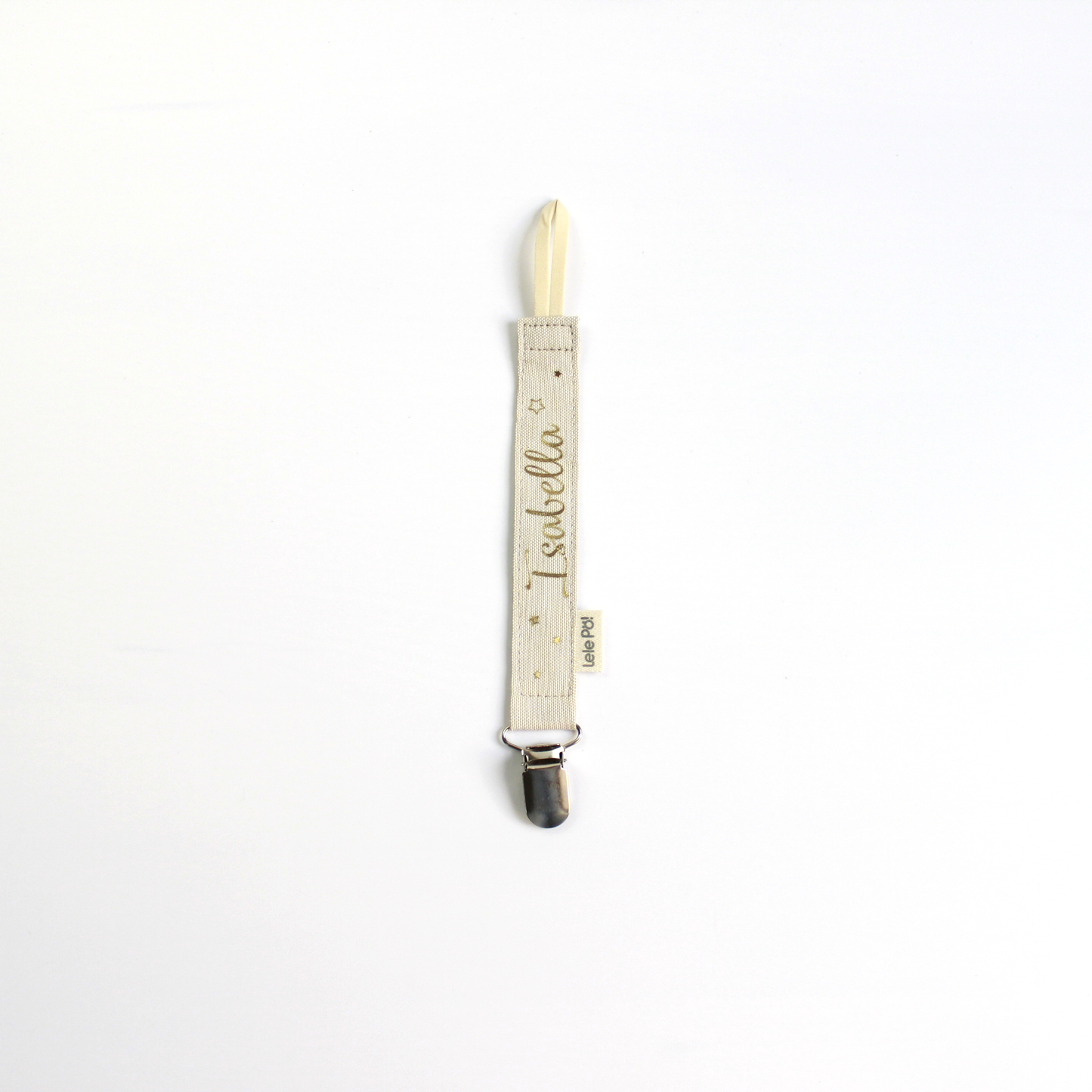 Clip para Chupo Personalizado Beige