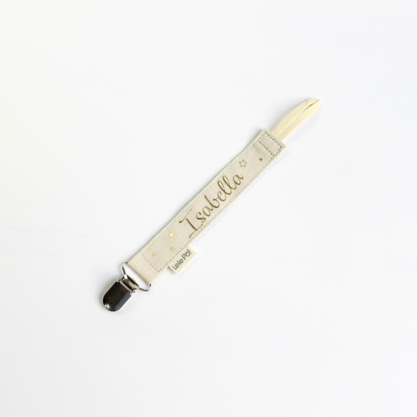 Clip para Chupo Personalizado Beige
