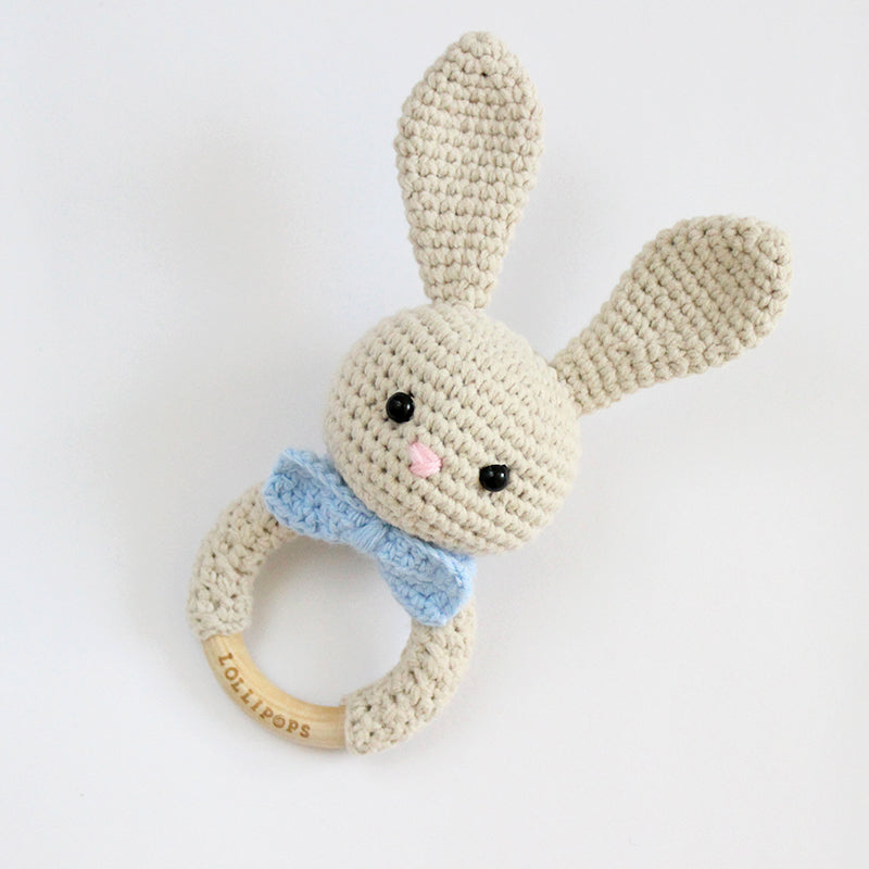 Sonajero Conejo Beige & Celeste