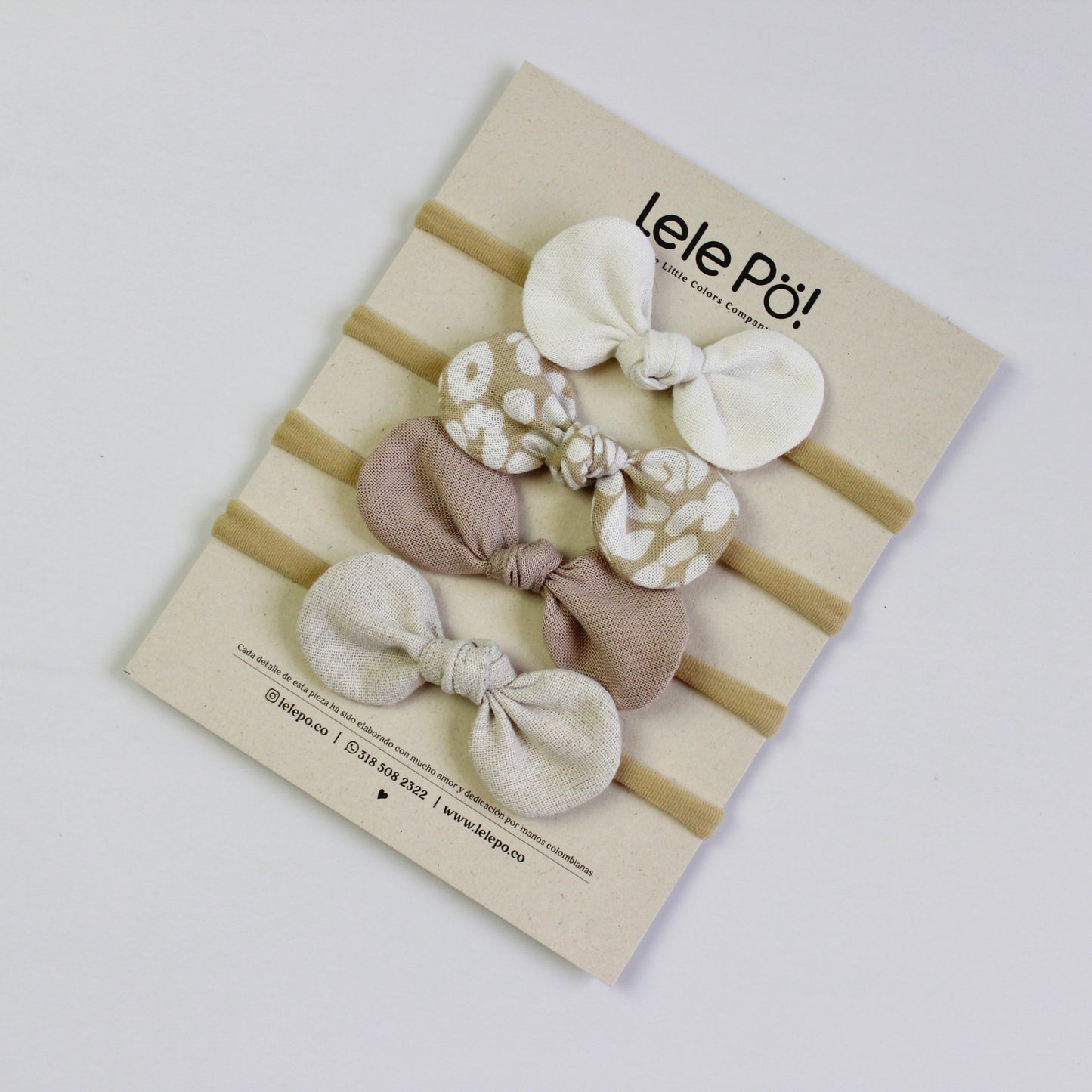 Set x 4 Lazos en Lino - Tierra