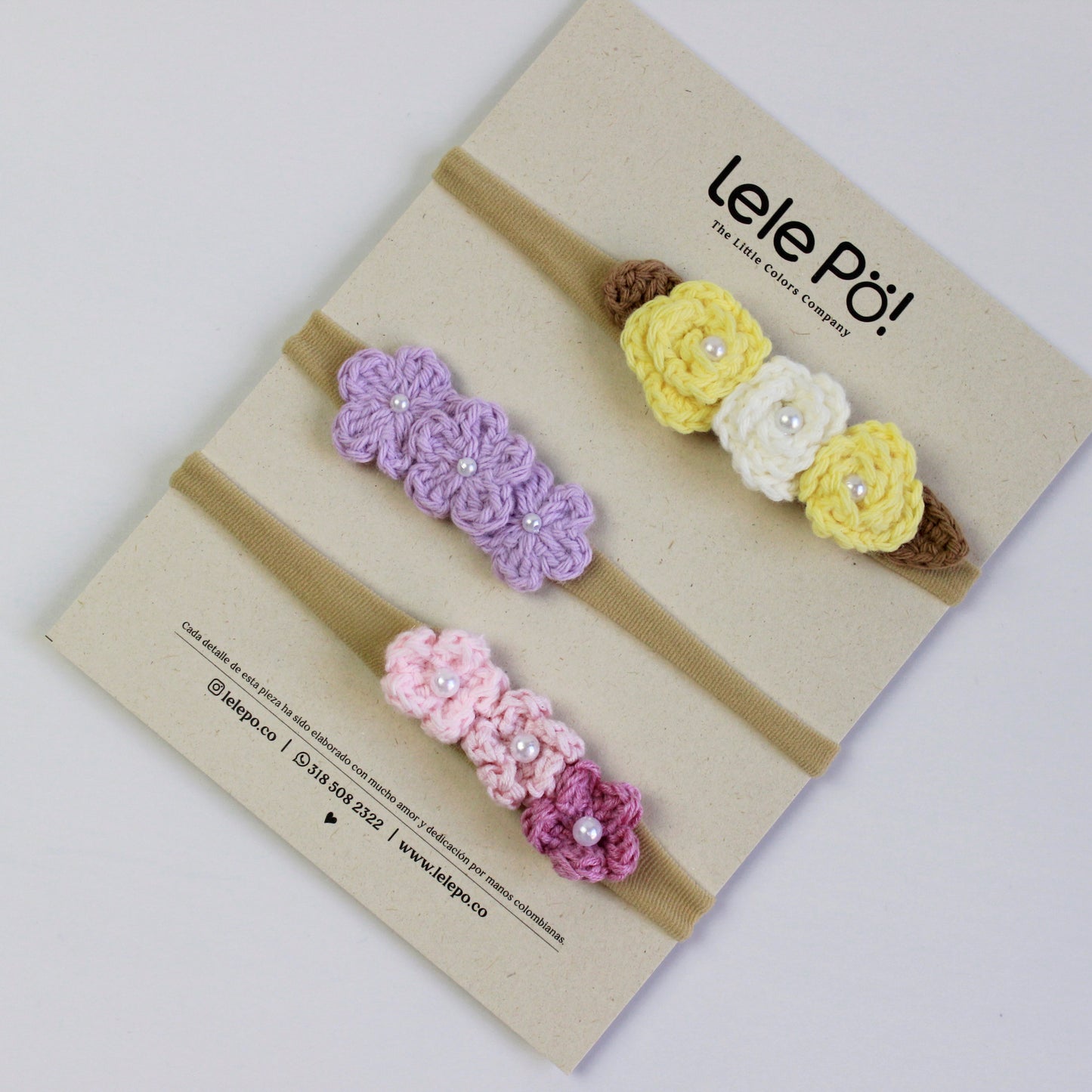 Set Flores, Puff & Rosas - Amarillo, Lila & Rosas