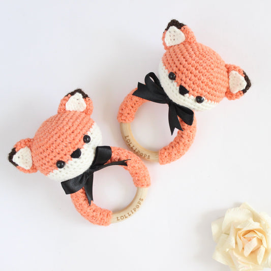 Sonajero Zorrito Naranja & Negro