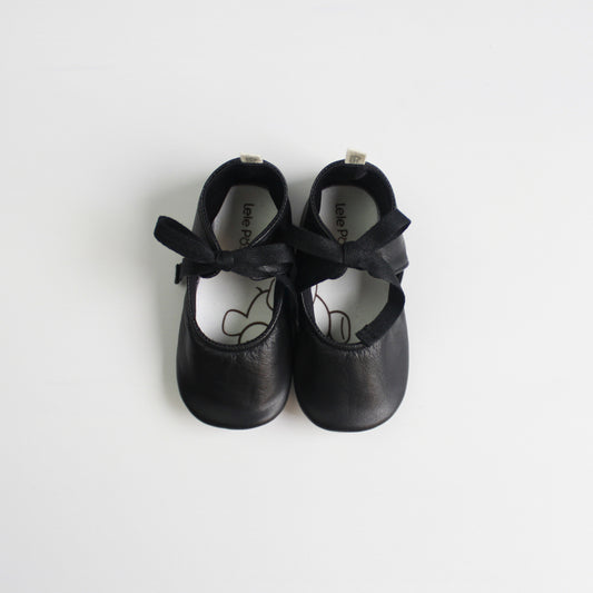 Merceditas Negras Cuero Genuino