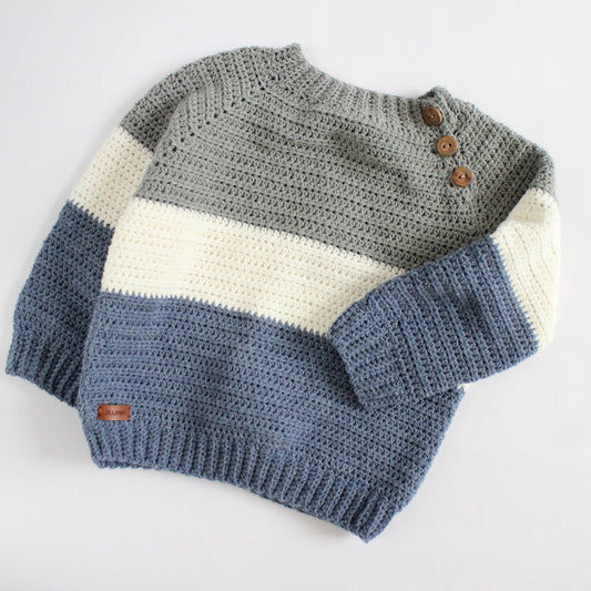 Suéter Noah Gris, Crudo & Azul Jean