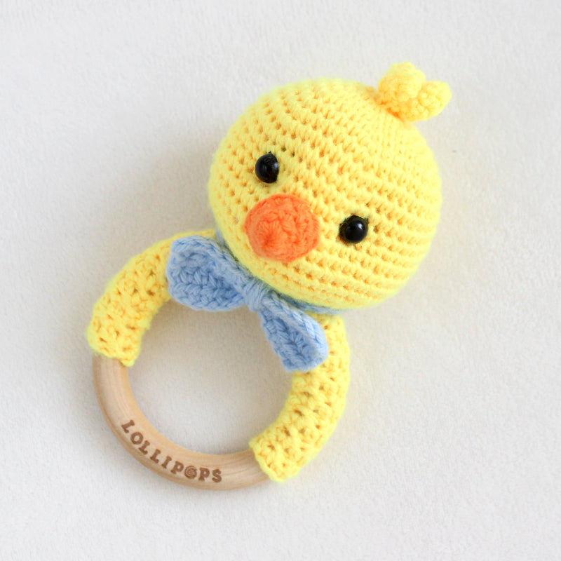 Sonajero Pollito Amarillo & Celeste