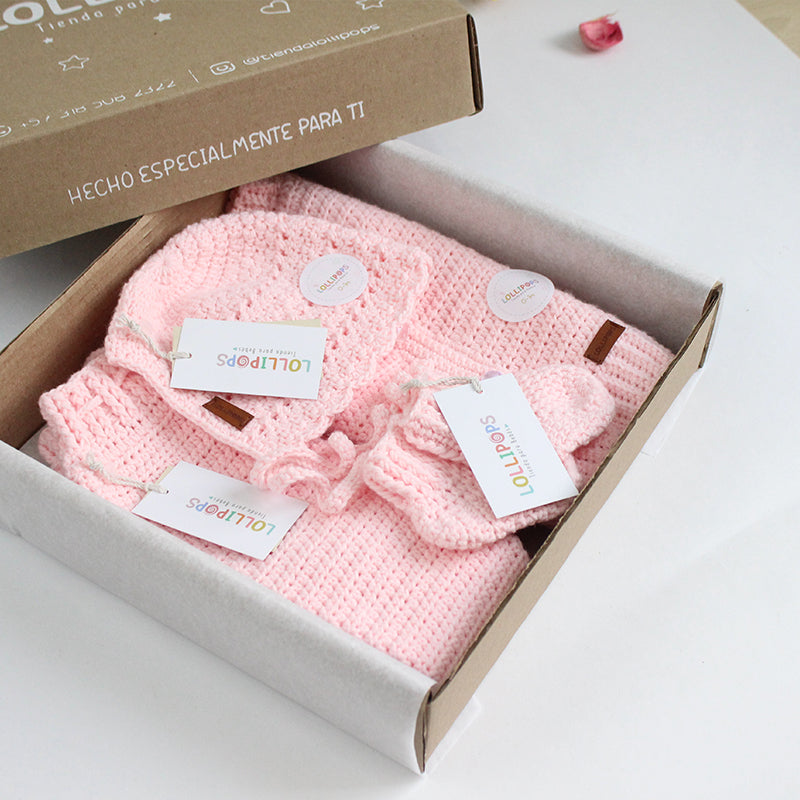 Primer día tejido Bonnet Rosa