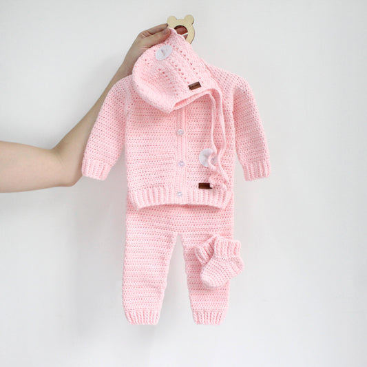 Primer día tejido Bonnet Rosa