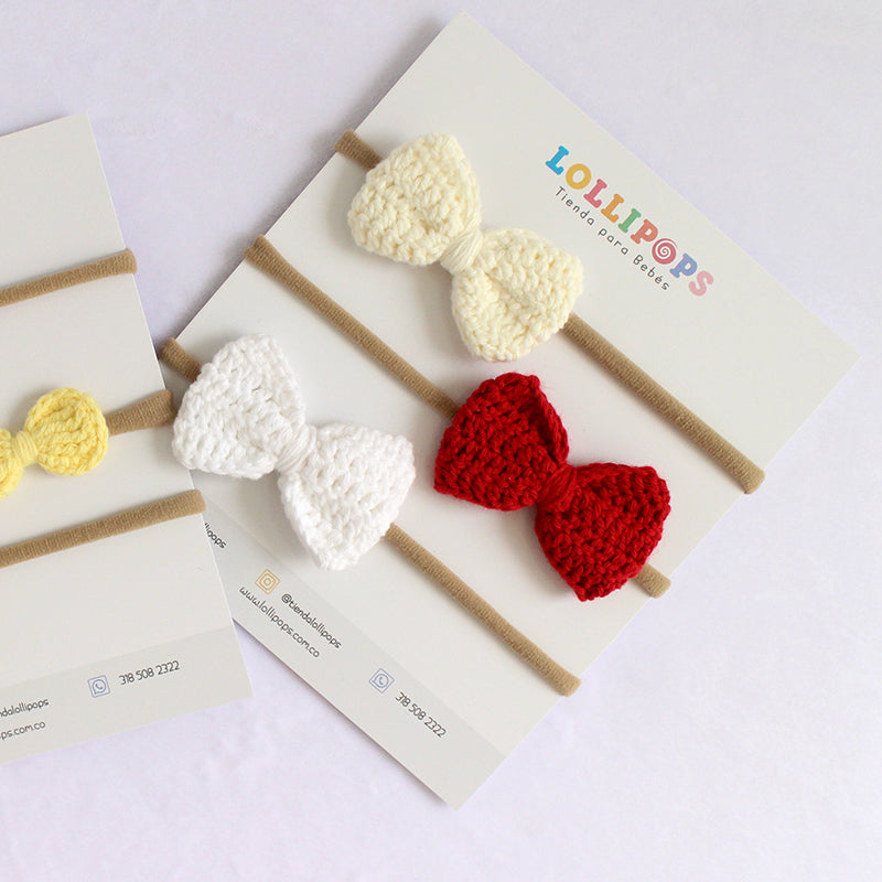 Set Corbatines - Crudo, Rojo & Blanco