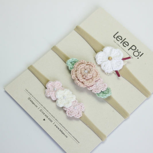 Set Jardín & Flores - Rosa & blanco