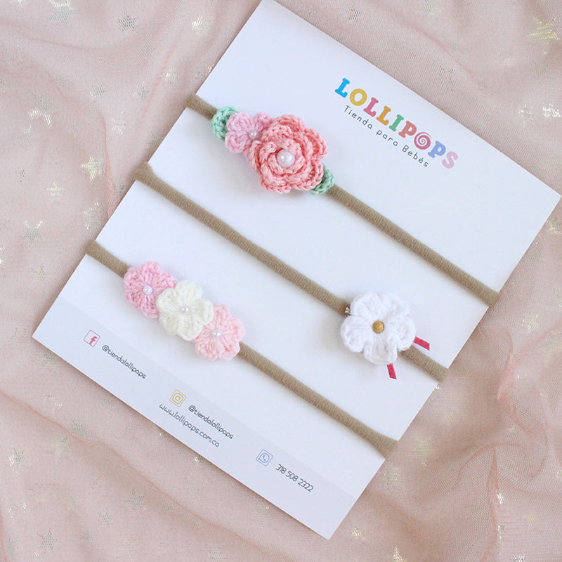 Set Jardín & Flores - Rosa & blanco