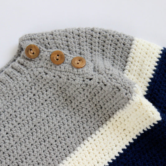 Suéter Noah Gris, Crudo & Azul Marino