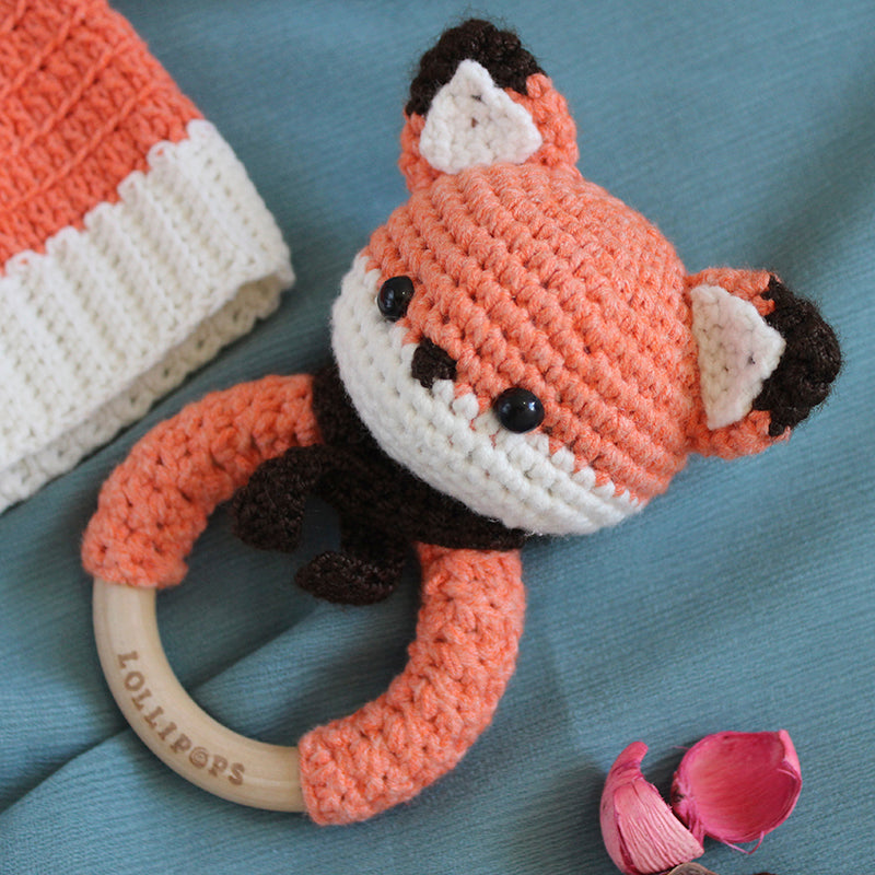 Sonajero Zorrito Naranja & Negro