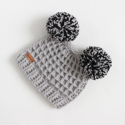 Coco Gris con 2 Pompones