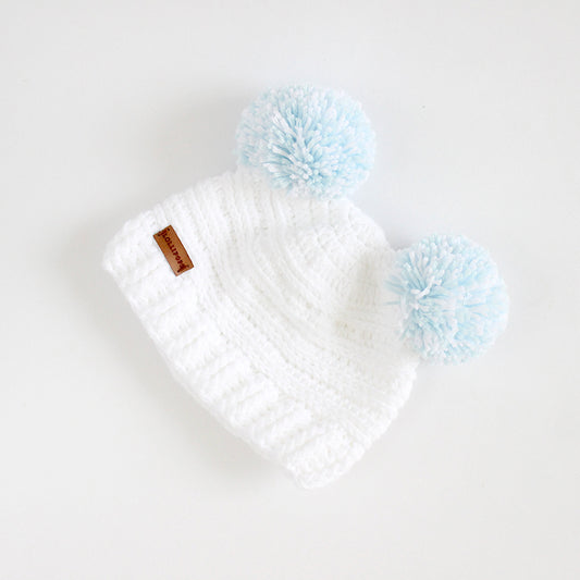 Lua Blanco con 2 Pompones