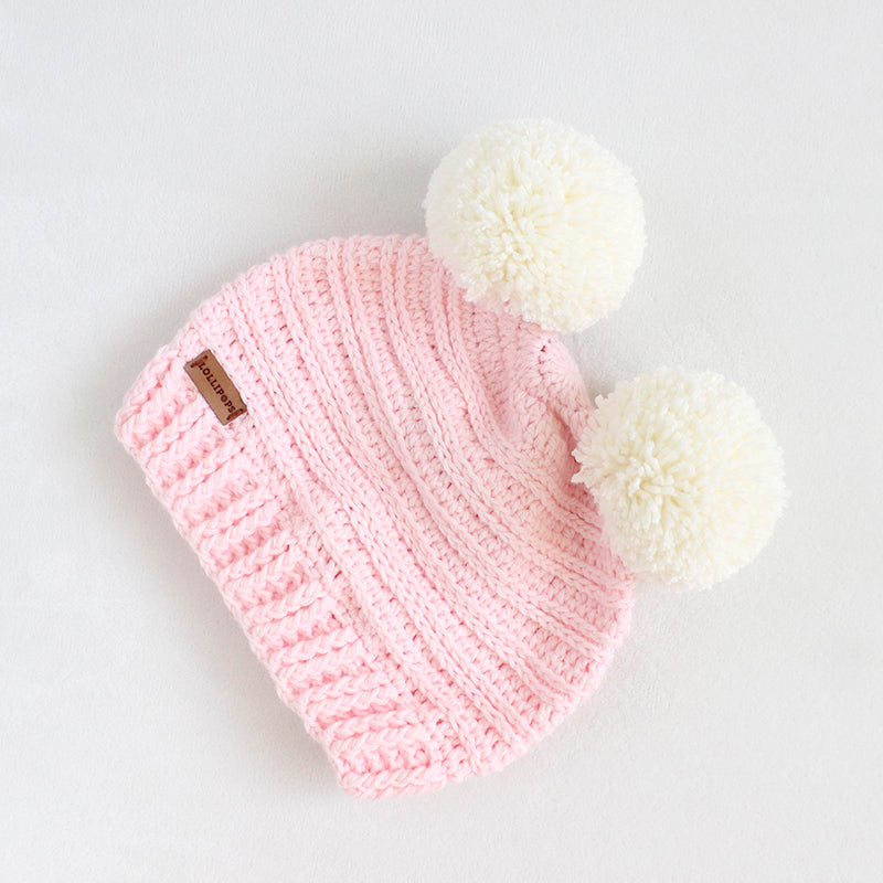 Lua Rosa con 2 Pompones