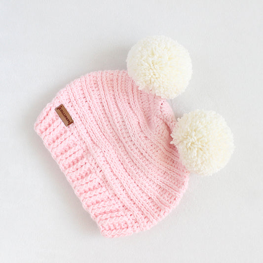 Lua Rosa con 2 Pompones