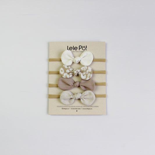 Set x 4 Lazos en Lino - Tierra