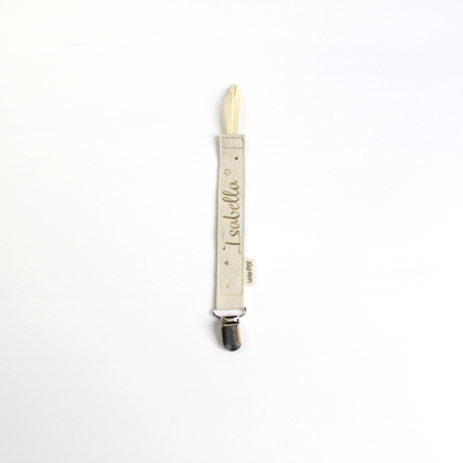 Clip para Chupo Personalizado Beige