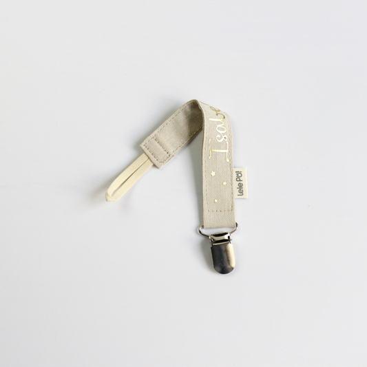 Clip para Chupo Personalizado Beige