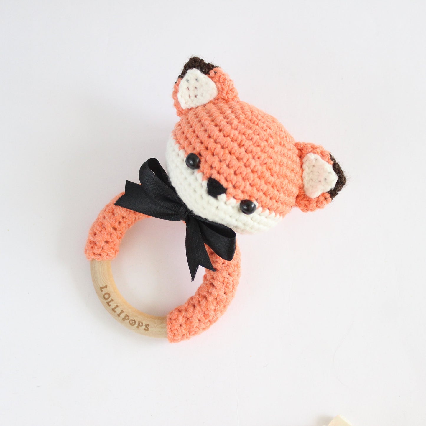 Sonajero Zorrito Naranja & Negro