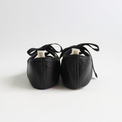 Merceditas Negras Cuero Genuino