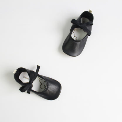 Merceditas Negras Cuero Genuino
