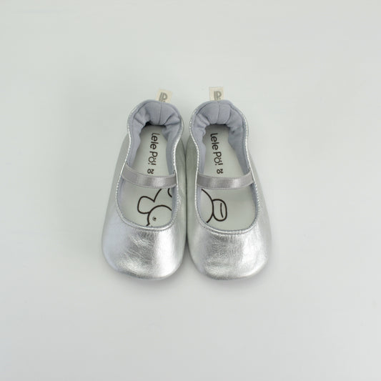 Noella Plateada Cuero Genuino