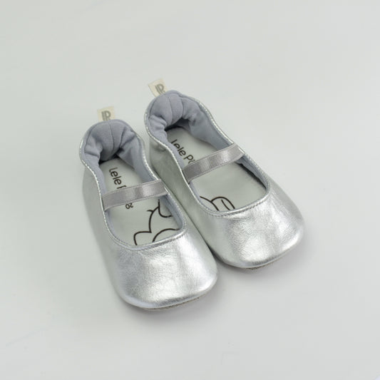 Noella Plateada Cuero Genuino