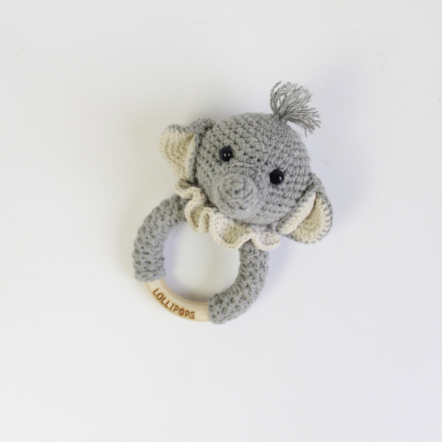 Sonajero Elefante Gris & Beige