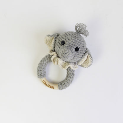 Sonajero Elefante Gris & Beige