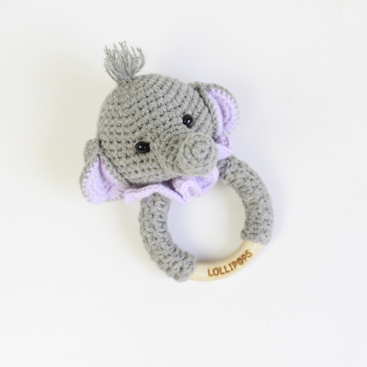 Sonajero Elefante Gris & Lila