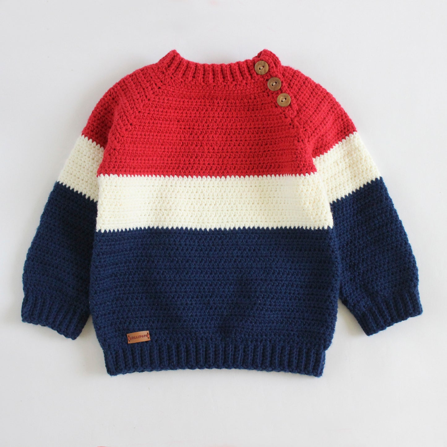 Suéter Noah Rojo, Crudo & Azul Marino