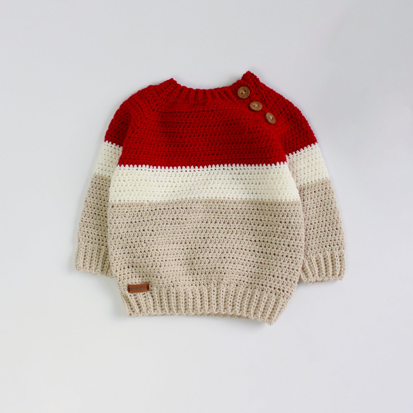 Suéter Noah Rojo, Crudo & Beige