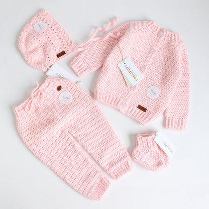 Primer día tejido Bonnet Rosa