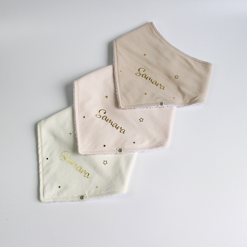 Baberos x 3 - Crudo, Beige & Palo Rosa