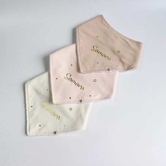 Baberos x 3 - Crudo, Beige & Palo Rosa
