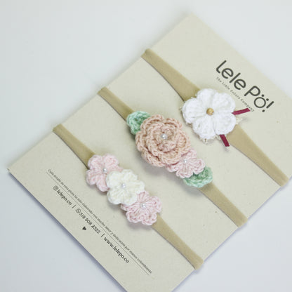 Set Jardín & Flores - Rosa & blanco