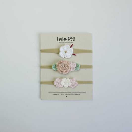 Set Jardín & Flores - Rosa & blanco